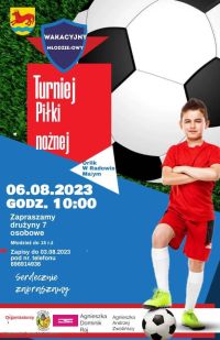 Wakacyjny Młodzieżowy Turniej Piłki NożnejPlakat Wakacyjny Młodzieżowy Turniej Piłki Nożnej