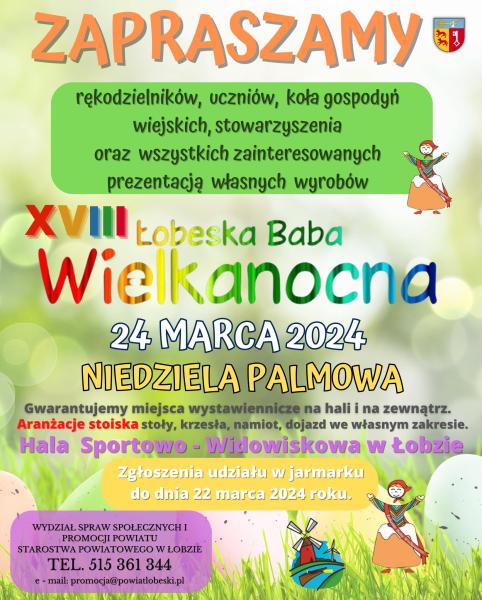 Zgłoszenia na XIII Łobeską Babę Wielkanocną