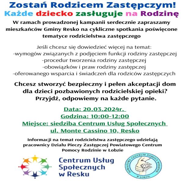 " Zostań Rodzicem Zastępczym "