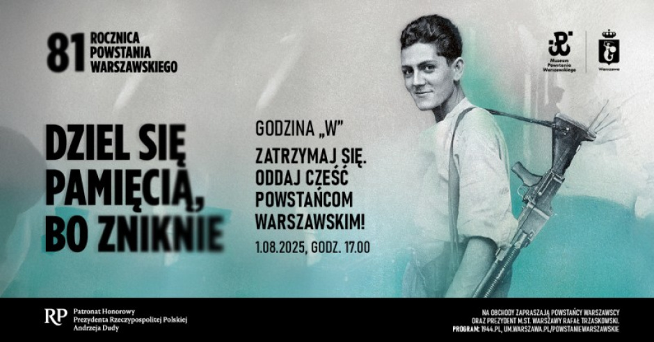 81. rocznica wybuchu Powstania Warszawskiego - „Dziel się pamięcią, bo zniknie”