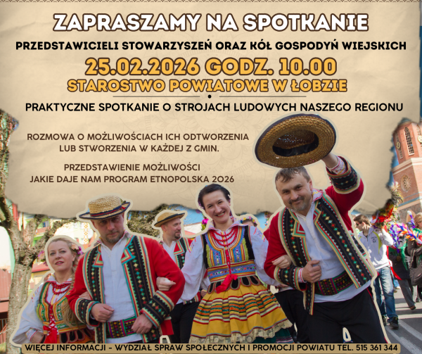Spotkanie - stroje ludowe z mozliwością dofiinansowania z programu EtnoPolska2026