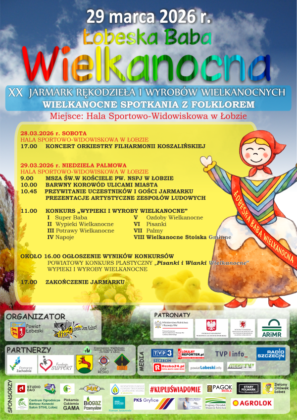 Zapraszamy na XX Łobeską Babę Wielkanocną 29.03.2026
