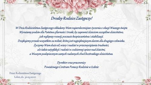 plaka- z życzeniami