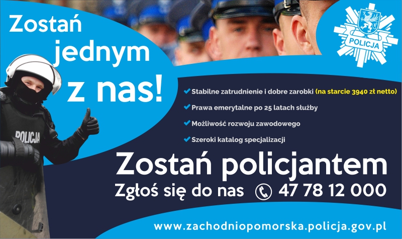 PLAKAT DOTYCZĄCY NABORU DO POLICJI