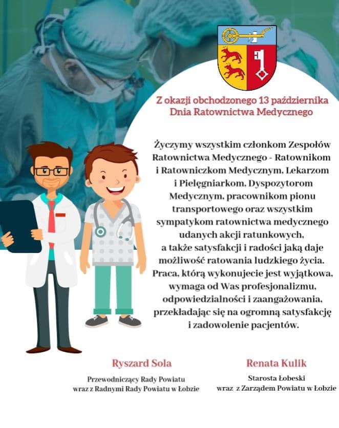 Życzenia z okazji Światowgo Dnia Ratownictwa Medycznego