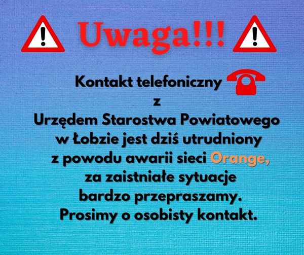 Kontakt telefoniczny utrudniony