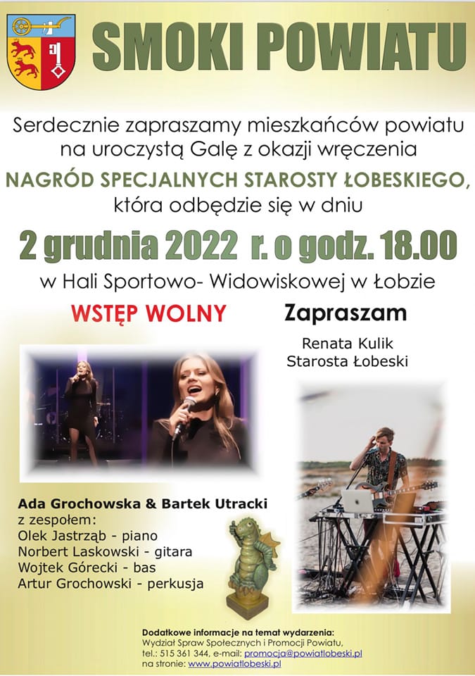 Zapraszamy na uroczyste rozdanie Smoków Powiatu