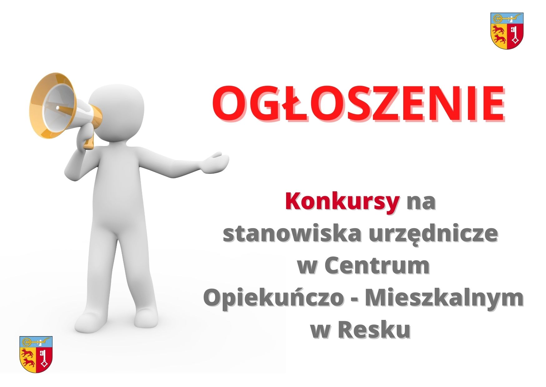 Ogłoszenie o naborze na wolne stanowiska w Centrum Opiekuńczo - Mieszkaniowym w Resku