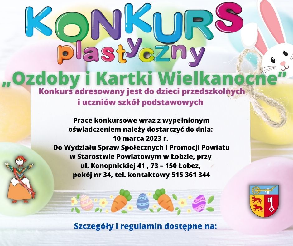 Powiatowy Konkurs Plastyczny " Ozdoby i Kartki Wielkanocne" dla dzieci