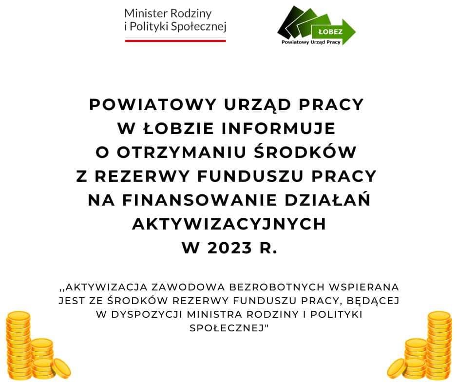 Kolejne środki pozyskane przez Powiatowy Urząd Pracy w Łobzie na finansowanie działań aktywizacyjnych w 2023 r.