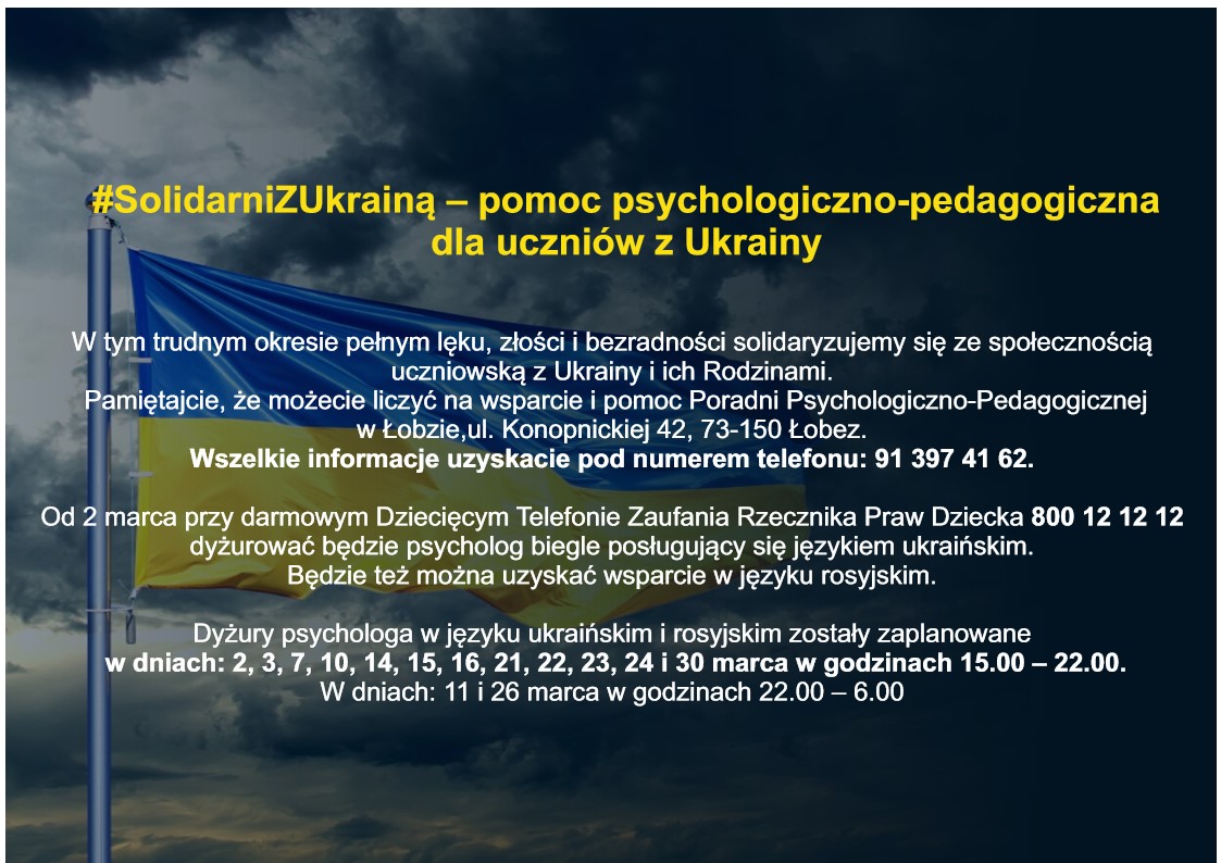 plakat z informacja pomoc dla Ukrainy