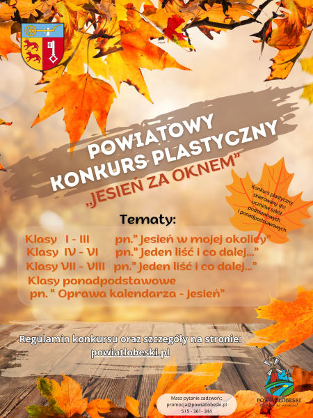 Powiatowy Konkurs Plastyczny  - ,,Jesień za oknem"